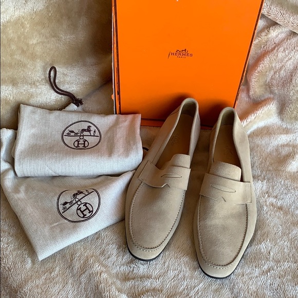 Hermes Other - NIB HERMÈS MENS SUEDE LOAFERS 42.5 RARE